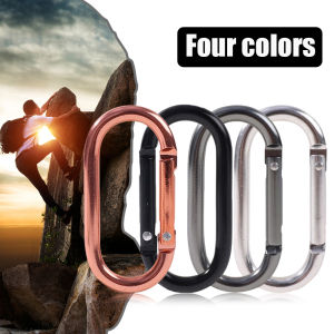 5pcs Carabiner Clips Black Oval Hanging Buckle Carabiner Hanging Buckle Small Carabiners For Water Bottle And Harness