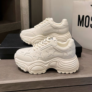 LANKAMO | Womens Dad Shoes Platform Sneakers Breathable Heightening Flat Bottom Lightweight Comfortable Sports Shoes Korean Style