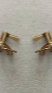 [ FERRUM ] Kran Cabang Keran Air Double Keran Shower Anti Karat Engkol 27331 Gold