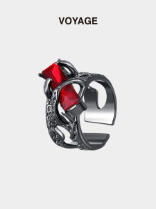 Original Design Adjustable Ring for Men And Women Luxury Red Zirconia Finger Ring Unique Design Fashionable Jewelry Accessory