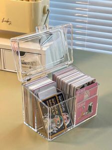 Japanese Card Storage Box Transparent Desktop Business Card Sundries Mini Truck Box Plastic Card Office Organizing Box