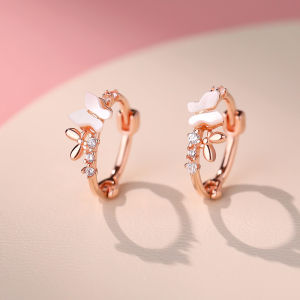 OUGUI | Butterfly Design Freshwater Pearl Sterling Silver Earrings