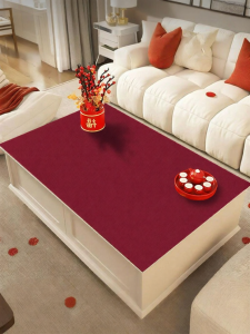 JIELEFAN | Wedding Table Cloth Red Free-cutting Elegant