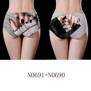 Quần Lót Không Vết Hằn Lụa Băng Ngọt Ngào In Hoa Cá Tính Quần Lót Tam Giác Mẫu Mỏng Mùa Hè Cạp Cao Vừa Cotton Thoáng Khí Siêu Mỏng Cho Nữ