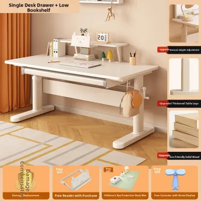 Adjustable Childrens Study Desk Wooden