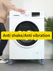 【COD】4PCS Adjustable Height Anti-Vibration Washing machine foot pad Shock Absorbing Noise Reduction Mat Anti-Slip Rubber Feet Pad Stabilizer for Washing Machine Dryer Refrigerator Home Appliance