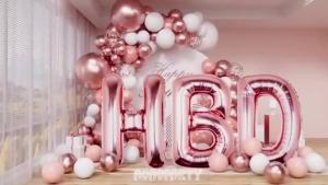 40 inch party balloons holiday and birthday letter balloons (rose gold)