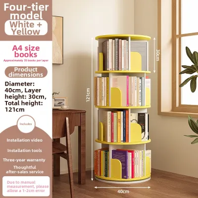 Rotating Mobile Storage Bookshelf