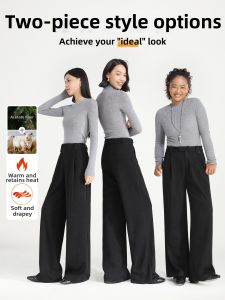 HIPPIE MISS | Bohemian Style Black Wool Culottes
