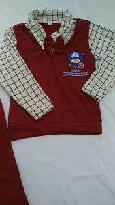 Dairoku Americano Blue Setelan Baju Anak Laki Korea Style Lucu 1-5 Tahun