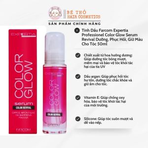 Tinh Dầu Farcom Expertia Color Glow Serum Revival Dưỡng Phục Hồi Bóng Mượt Giữ Màu Cho Tóc 50ml