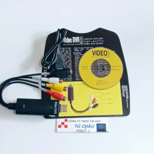 Cáp Easy CAP Video DVR / Chuẩn USB 2.0 ra 3 AV + S Video 4 Pin Lổ Cái / Dài 25Cm (AV DVR)