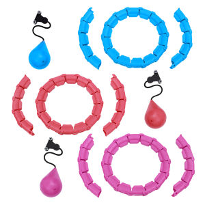 【Fast delivery】 2Pcs 24 Sections Weighted Hula Ring with Auto-Spinning Ball Smart Hula Circles Adjustable Detachable for Fitness Workout