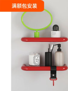 Kệ Để Đồ Màu Đỏ Candy Cho Phòng Tắm Kệ Treo Tường Để Đồ Kệ Đựng Đồ Đa Chức Năng Bằng Thép Không Gỉ Kệ Để Đồ Trang Trí Phòng Tắm