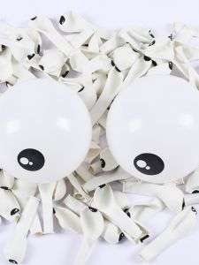 5-Inch round Latex Balloon Eyes Halloween Flying Skyward Octopus Eye Cartoon Style Festival Celebration Hand-Inflated Decorative Balloons