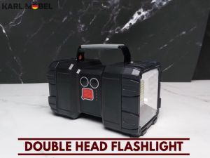 Anbolt Senter LED 120000LM Flashlight Rechargeable LED Double Head Handheld Spotlight Searchlight Waterproof Super Bright