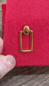 Poh Heng Jewellery 22K Rectangle Earrings in Yellow Gold[Price By Weight]