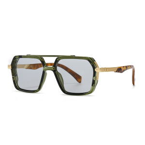 New European and American Style Mens Aviator Glasses Retro Double Bridge Square Frame Sunglasses Cross-Border Ready Stock 620