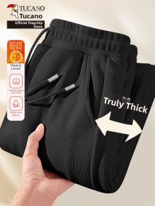 TUCANO | Fleece-lined Mens Winter Straight Loose Casual Trousers