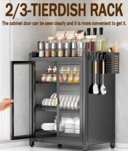2/3-Tier Dish Rack with Drainer Dish Rack Organizer Cabinet Kitchen Countertop Plate Organizer Storage Shelf