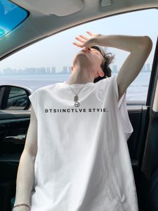 Sleeveless T-shirt Mens Vest Sports Summer Outwear Trendy Loose All-Match Trendy Ins Hip Hop Couple Waistcoat Top