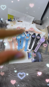 Jam Tangan Anak Quartz Motif Karakter Square Silicone Warna-Warni Hadiah Eksklusif Bisa COD