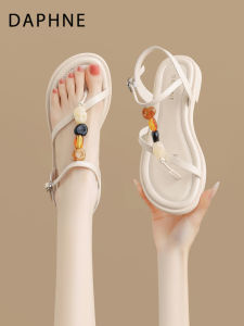 Daphne | Flats Beaded Sandals Women