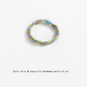 Colorful Braided Hair Ties for Girls Basic Versatile Elastic Hair Bands Simple Design Hair Accessories Korean Style Fresh out