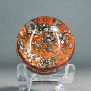 ไพไรต์ ในคริสตัล กลม🔸Pyrite Crystal Sphere