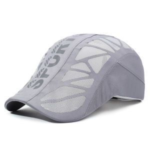 หมวกกันแดดตาข่ายระบายอากาศสำหรับผู้ชาย - หมวกกลางแจ้งแบบแห้งเร็วสำหรับการเดินทางและการป้องกันแสงแดด สไตล์นิวส์บอย