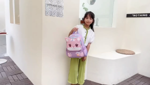 ยาวกระเป๋าเป้สะพายหลังสำหรับเด็ก (ขั้นสำหรับเด็กกระเป๋าเป้ลายการ์ตูนยูนิคอร์นรุ่นใหม่กระเป๋าใส่ของเด็กนักเรียนอนุบาล)