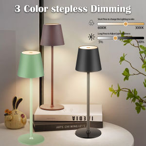 Wireless LED Table Lamps 3 Levels Dimmable Touch Night Light USB Rechargeable Led Desk Lamp For Room Study Office Bars Coffee