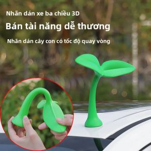 3D Mái Ô Tô Trang Trí Dán Đậu Mầm Cây Con Nụ Hoa Xúc Tu Trang Trí EVA Bên Ngoài Phụ Kiện Trang Trí Cho Xe