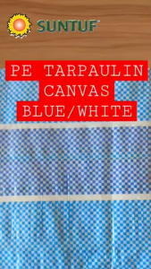 Blue White Canvas Roll Tarpaulin 6Ft X 40Ft/Kanvas Biru Putih