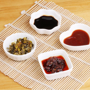 Fashion Pure White Ceramic Seasoning Plate Kitchen Multi-Purpose Sauce Vinegar Seasoning Dish Put Hot Pot Condiment Saucer