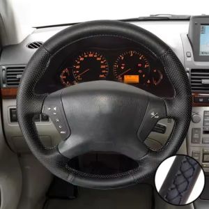 Car Interior Microfiber Leather;Artificial Leather Wear Resistant Steering Wheel For Toyota Avensis 2003 2004 2005 2006 2007 Car