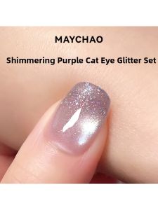 Maychao | Shimmering Whitening Gel Nail Polish Gradient Lilac Green