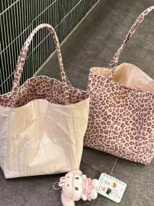 JIFANPAUL | Leopard Print Canvas Tote Bag
