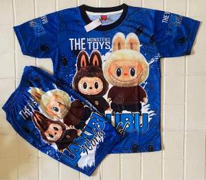 Setelan baju anak motif LABUBU untuk usia 2 sampai 12 tahun