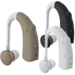 Portable Single Hearing Aid Ear Sound Adjustable Tone Best Sound Amplifier Rechargeable Deaf Elderly BTE Hearing Aids