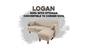 Homemaker Furniture Logan Fabric Sofa with Ottoman
