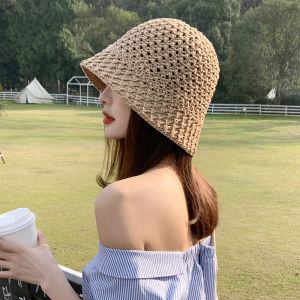 Summer Breathable Hollow out Fishing Cap Womens Sun Hat Lightweight Sunshade Bucket Hat Korean Style Cotton Mesh Cap