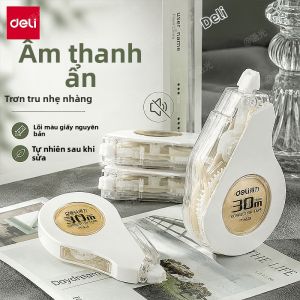 deli | Băng Dính Chỉnh Sửa Không Tiếng Động Mờ Dung Lượng Lớn Thẩm Mỹ Cao Phong Cách Muji