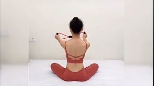 GYMPRO 8 shaped Natural latex Flexband stretch band Wider handle High tensile strength Thickened foam elastic band