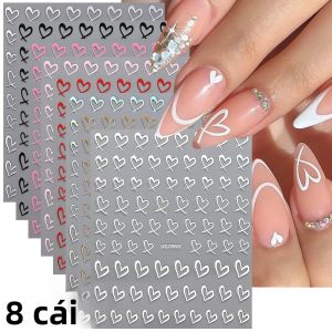 8 Cái/bộ Y2K 3D Mix Màu Sắc Ngôi Sao Dán Móng Tay Tự Dính Starlight Đề Can 8*10Cm Ngôi Sao Năm Cánh Tự Làm Móng Tay Nghệ Thuật Tiếp Liệu