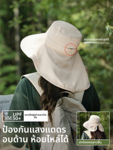 BILLI ZILLY | หมวกชาวประมงกันแดดสำหรับผู้หญิง ฤดูร้อนปี 2025 หมวกกันแดดปีกกว้าง กันยูวี ป้องกันแสงแดด ป้องกันความร้อน หมวกกันแดดสำหรับเดินทาง หมวกทรงกลม