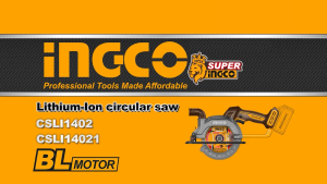 INGCO P20S Cordless Circular Saw with 140mm High-Performance Blade 4.0Ah Battery and Quick Charger for Wood/Ceramic Cutting CSLI14021