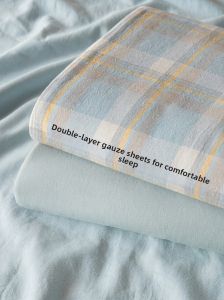 KAMONI | Double Layered Cotton-like Bedding Set Three Piece 1 Pillowcase 1 Sheet