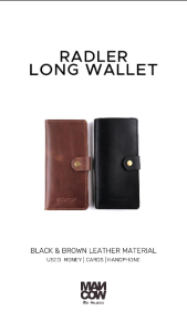 Mancow Long Wallet - Dompet Lipat Asli Hitam Cokelat Crazy Horse Pria Wanita 100% Kulit Asli