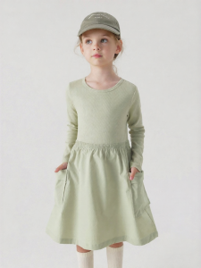 Marc&Janie | Girls Dress with 3D Large Pocket for Autumn